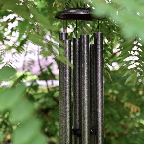 Wind Chimes for Outside Deep Tone - 48'' Wind Chimes Outdoor Clearance, Deep Tone, Windchimes Outdoors, Memorial, Sympathy Gifts, Patio Yard, Home Décor (48" Grey) - size: 48" Grey