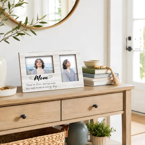 Mom Memorial Double Picture Frame 4x6, Mom Sympathy Two Photo Frame - color: color-8
