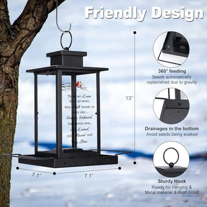Memorial Cardinal Bird Feeder, Sympathy Gifts for Loss of Loved One | Bereavement Grief Gifts for Women Loss of Mom Mother Dad Father, Miscarriage Remembrance Funera, Pet Loss Sympathy Gift