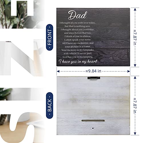 ZENNLAB Memorial Picture Frame, 7.87x9.8 inches, Black, for Dad, Love Theme, Unisex Adult