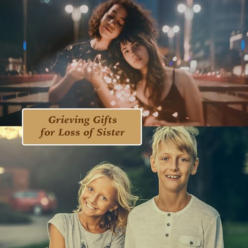 Sister Grieving Gift, Sympathy Condolence Remembrance Memorial Gifts | Letters To My Sister In Heaven Faux Leather Journal Window Cover 200 Pages A5 Lined for Family Friend Who Loss of Sister - style: Sister