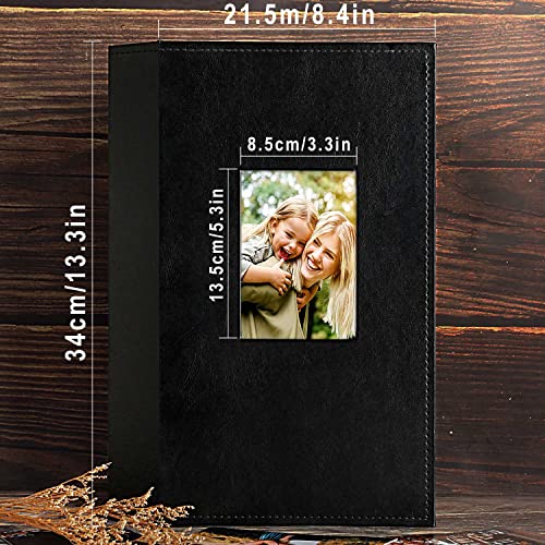 Ywlake Photo Album 4x6 300 Pockets, Leather Photo Albums Holds 300 Horizontal Only Pictures Black - color: Black, size: 300 Pockets