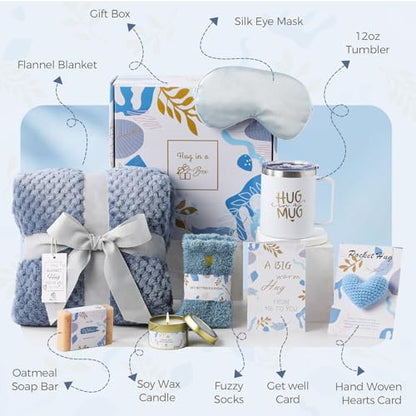 Get Well Gifts for Women Chemo Cancer Care Package Gift Baskets after Surgery Recovery Self Care Gifts Thinking of You Feel Better Set for Sick Friends Wellness Comfort Box Easter Basket Stuffers