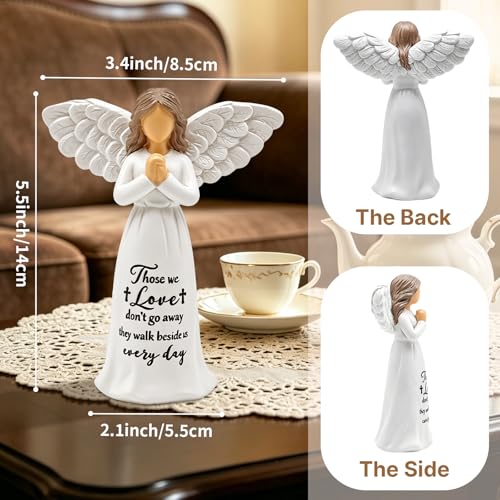 Sympathy Gifts for Loss of Loved One, Remembrance Angel Figurines, Memorial Gift for Women,Sculpted Hand-Painted Figurine Memorial Gifts for Bereavement Gifts