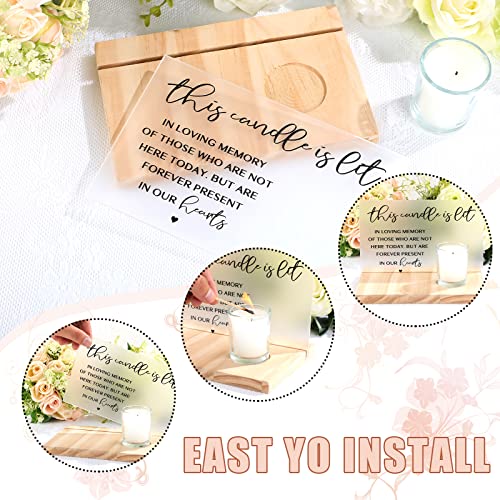 Jetec 3 Pcs Memorial Candle Set with Sign and Tray Sympathy Gifts, Wing | Loving Memory Decor, During Bereavement, Remembrance Centerpiece at Funeral, Grief Support Present, Condolence Tribute
