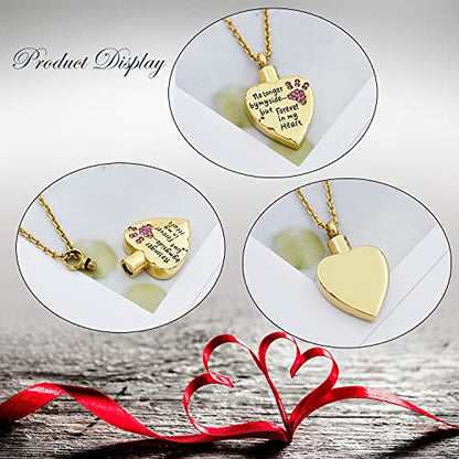 Fashion Pet Cremation Jewelry Stainess Steel Heart Keepsake Ashes Necklace Dog Cat Paw Memorial Urn Pendant - color: G-Pink