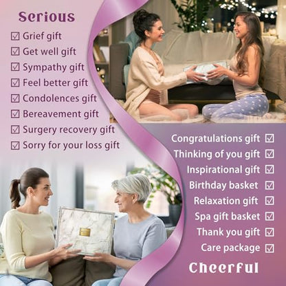 AHAGIFTREE Gift Baskets for Women,11PC Birthday Gifts,Think of You,Thankyou ,self care,care package,relaxation,new beginnings gifts for women,friend,mom,sister - color: Purple Pink