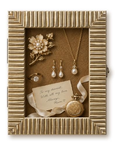 Wedding Shadow Box 8x10 for Dried Flowers Jewelries Photos,Champagne Gold - color: Champagne Gold, size: 8x10