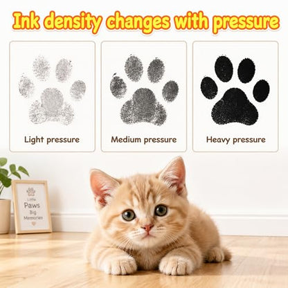 Inkless Baby Hand and Footprint Kit | Pet Memorial Paw Print Kit,Black Ink Pad 4 Pack - color: Black