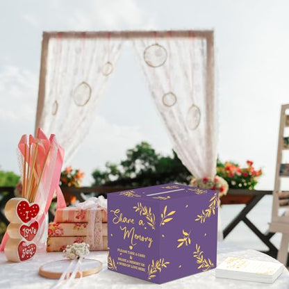Pajean 50 Share a Memory Cards and Box, Purple Gold, Trendy - color: Purple Gold, style: Trendy
