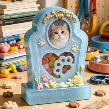 2Pcs Resin Molds Silicone Pet Picture Frame Molds for Epoxy Resin | Animal Memorial Molds For Loss of Dog Cat Remembrance