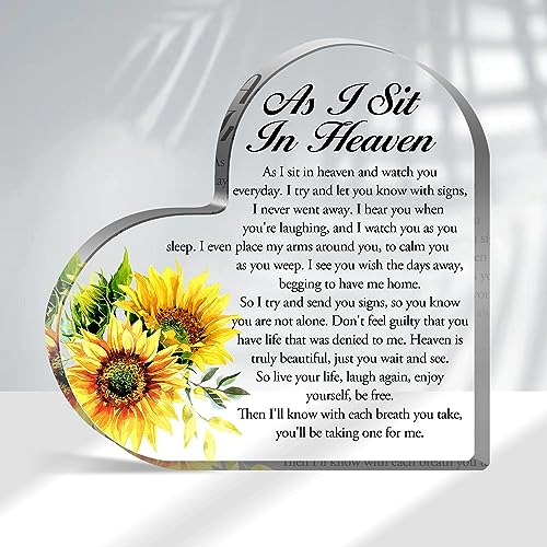 Sympathy Gifts, Bereavement Gift Condolences Gift Acrylic Heart Memorial Gift Sympathy Table Decorations Loss of for Loved One of for Table Centerpieces Remembrance - style: 023