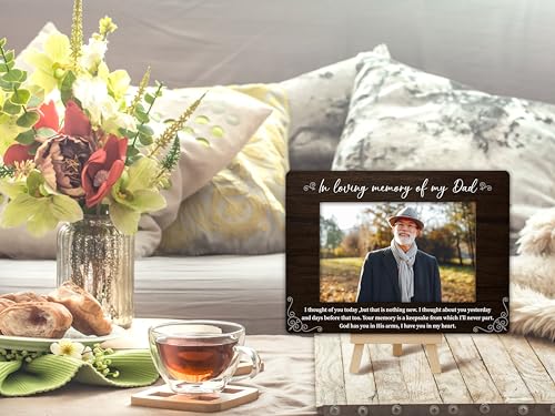 Memorial Picture Frame, In Loving Memory Picture Frame, Memorial Gifts, Loving Memory Of My Dad, Loss Of Loved One Condolences Grief Gifts, A(11) - size: Loving Memory Of My Dad