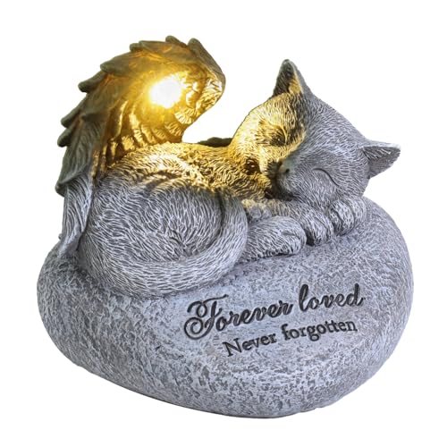 Cat Memorial Gifts for Loss of Cat,Pet Sympathy Gift,is Placed in The Outdoor Garden or Tombstone Loss of Pet Sympathy Gift