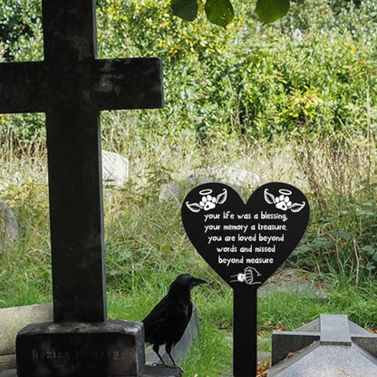 Pet Memorial Remembrance Plaque Stake for Cemetery, Grave Decorations for Loss of Dog Cat Labrador Bulldog Yard Garden Sympathy Decor Acrylic Grave Stake
