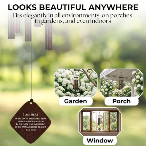 Memorial Wind Chimes for Loss of Loved One – Sympathy Gift with Soothing Deep Tones, Premium Outdoor Aluminum Wind Chime, Bereavement Gift for Loss of Mom, Dad, Husband, Wife, Friend - Bronze - size: A-Bronze Tree of life
