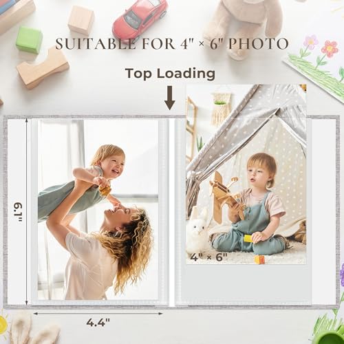 Vienrose 4x6 Small Photo Album, 2 Pack, 100 Photos, Grey - color: Grey, size: 4x6 50 Pockets