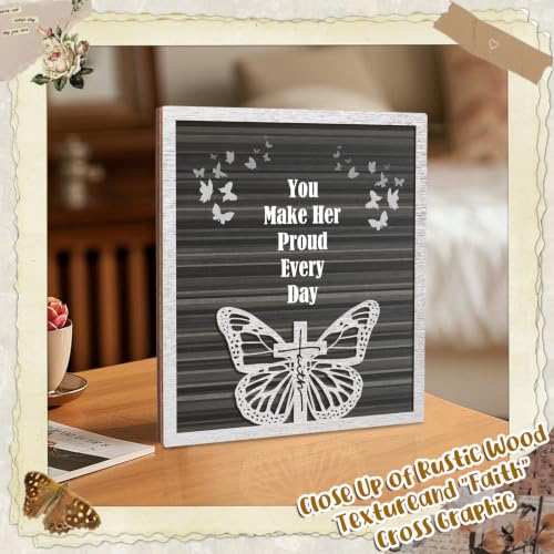 Memorial Plaque Sympathy Gifts for Loss of Loved One, "You Make Her Proud Every Day" Wooden Remembrance Sign for Bereavement, Funeral, Remembrance or Condolences - style: Make Her Proud