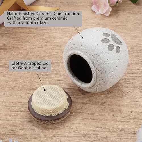 abooxiu Pet Urn for Dogs Cats 2.76 Inch Small Urn for Pet Ashes Cremation Keepsake Urns Ceramic Mini Urns for Ashes Pet Memorial Sympathy Gifts for Loss of Pets Dog Urns Cat Urns