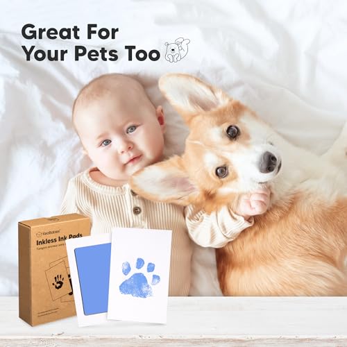 4pk Inkless Baby Hand and Footprint Kit, Mess Free Ink Pads (Candy, R) - color: Candy, size: 4-Pack, Regular 2.3" x 3.7"