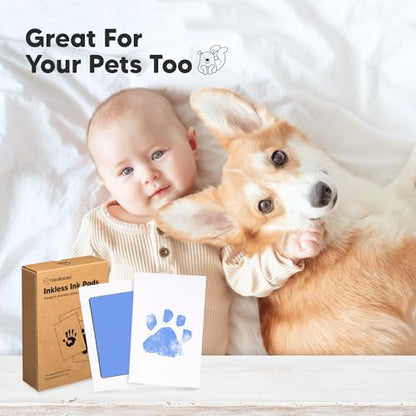 4pk Inkless Baby Hand and Footprint Kit, Mess Free Ink Pads (Candy, R) - color: Candy, size: 4-Pack, Regular 2.3" x 3.7"