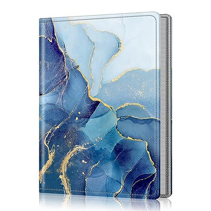 Fintie Photo Album 5x7 Photos, 52 Pockets Small Capacity Wallet Albums Book | Vegan Leather Cover, 5X7 Picture Keepsakes, Family/Wedding/Travel Memory Book, For Boys Girls Art Work, Ocean Marble - color: Ocean Marble
