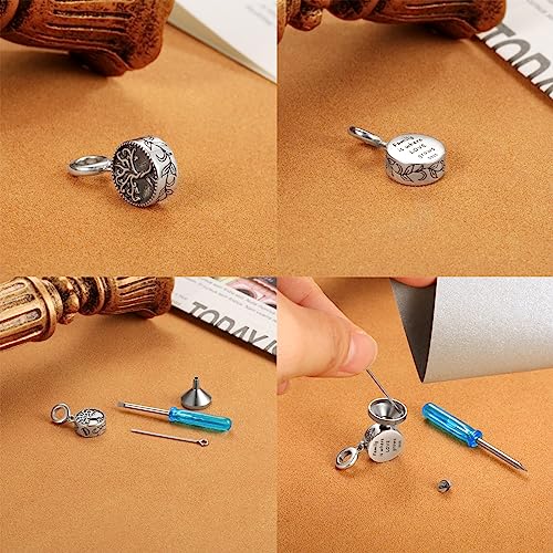 Sterling Silver Cremation Urn Bead Charm for Ashes - S925 Holds Ash Keepsake Pendant Family Tree of Life Memorial Jewelry Gifts for Women Loss Loved One - color: Tree of Life