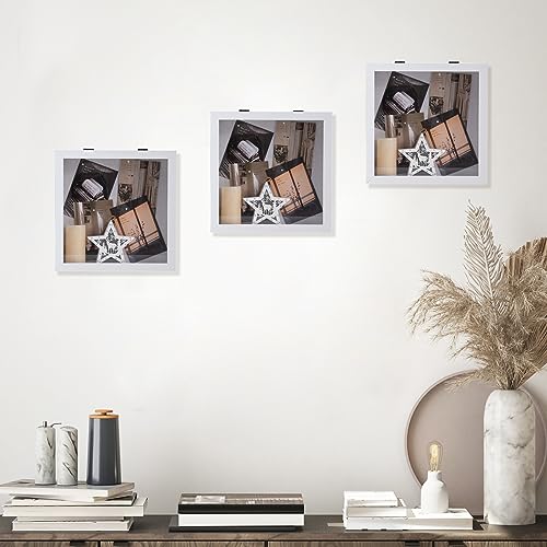 Muzilife 11x11 Shadow Box Wood Picture Frame, 2.16 Deep, Real Glass, White - color: White, size: 11x11