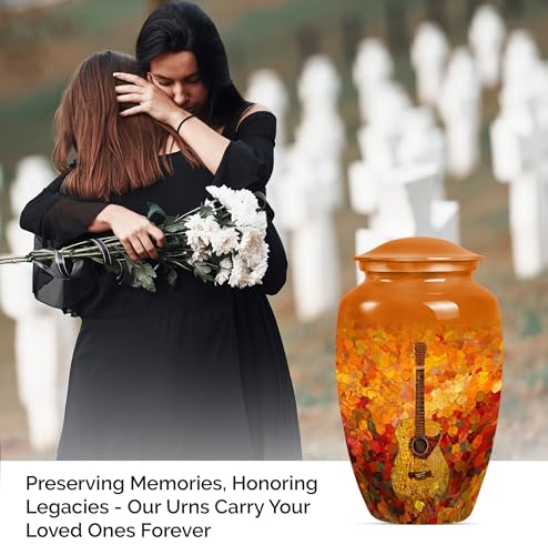 Guitar Urn for Human Ashes and Music Lovers - color: Guitar, size: 10 Inch + 3 Inch - Pack of 5