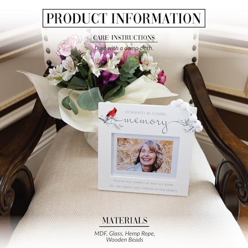 Reserved In Loving Memory - Reserved Seat Photo Frame (Holds 6" x 4" Photo) - color: White, Red, Pink, Green