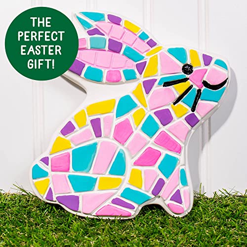 Creative Roots Paint Your Own Bunny Garden Stone, Craft Kits, Stepping Stones Kit for Kids, Ceramics to Paint, Ages 6+ - style: Bunny