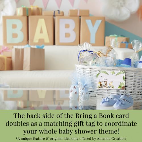 Baby Shower Invites Gender Neutral – Watercolor Woodland Baby Shower Invitation Bundle with Diaper Raffle Tickets, Book Request Cards & Envelopes. Set of 20 5X7 Woodland Creatures Invitation Kit Sets for Boy or Girl - style: Woodland Creatures