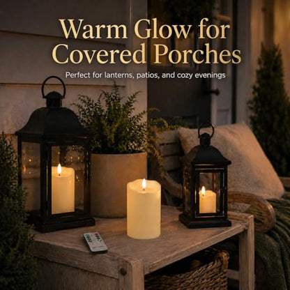 ANGELLOONG Battery Candles Flickering Flameless Candles with Remote - color: Classic Ivory - Simulated Wax Melt
