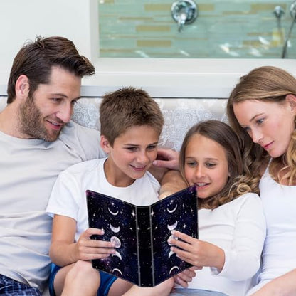 Photo Album 4x6 Photos - 60 Photos Capacity PU Leather Cover Photo Album with Strong Elastic Band, Portable Picture Album for Family Wedding Wedding Anniversary, Moon Sun Stars - color: Moon Sun Stars