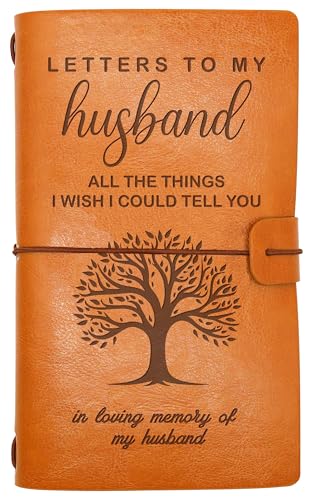 ZVMIS Husband Memorial Remembrance Gift-Bereavement Gift-Refillable Travel Photo Diary Journal-Sympathy Presents for Loss of Loved One-Letters To My Husband,All The Things-In Loving Memory - style: Style34-6-letters to my husband