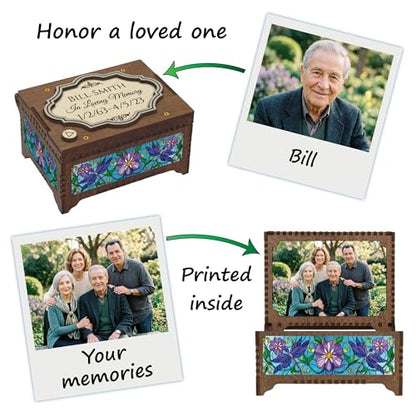 Memorial Custom MP3 Music Box, Voice Recording Or Favorite Song Memory Box, Photo Image Print Inside