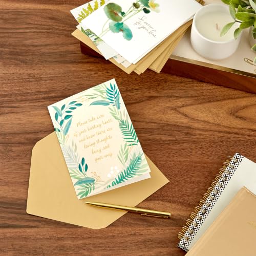 Hallmark Sympathy Cards with Envelopes, 12-Pack (Watercolor Greenery)
