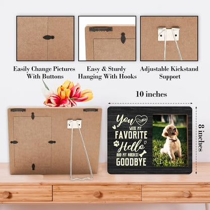 Pet Memorial Pictures Frame, Remembrance Photo Frame, Sympathy Gifts For Loss Of Pet Dog Cat, Farmhouse Home Living Room Bedroom Office Decoration -95, Rustic