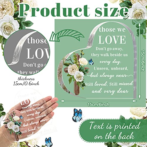 Jetec Bereavement Gift Acrylic Heart Sympathy Memorial Gift, Classic Style - style: Classic