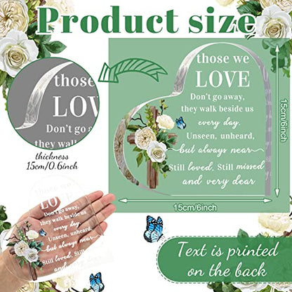 Jetec Bereavement Gift Acrylic Heart Sympathy Memorial Gift, Classic Style - style: Classic