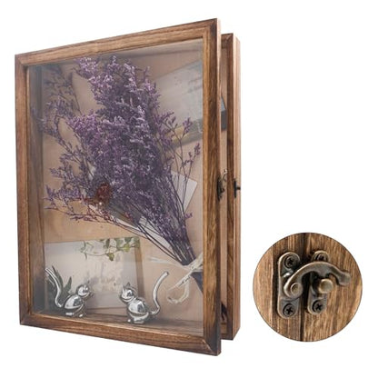 Shadow Box Frame 11x14, Wood Display Boxes with Linen Back - color: Wood, size: 11*14