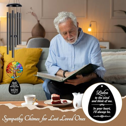 Sympathy Wind Chimes Gifts for Loss of Loved One, Memorial Wind Chimes Gifts for Loss of Mom Dad, Sympathy Wind Chimes for Funeral, Grief Bereavement Gift, Condolences Present for Loss