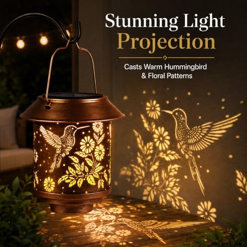2 Pack Solar Hummingbirds Lantern Outdoor Hanging, Gifts for Women Mom - color: c-Hummingbird-2PC