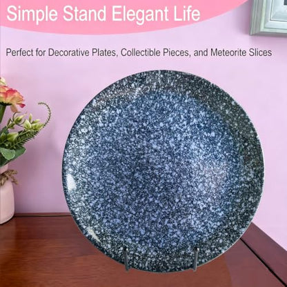 3PCS Iron Plate Stands for Display 8 Inch, Large Metal Frame Holders Easel | Solid Black Iron Easel Holder, Perfect for Decorative Plate, Book, Photo Easel - size: 3PCS 8IN