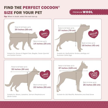 Sweet Goodbye Cocoon Pet Burial & Cremation Kit (Medium, Natural) | Premium Wool Pet Casket & Ceremony Kit for Cats & Dogs | Farewell Your Pet with Love - color: Natural, size: Medium