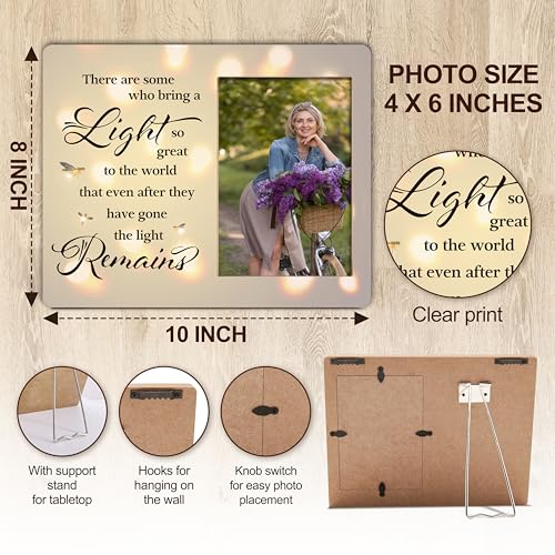 There Are Some Who Bring A Light Memorial Picture Frame, Gifts For Loss Of Mother Father Grandma, Sympathy Frame For Loss Loved One, In Loving Memory Photo Frame, Bereavement Gifts -09