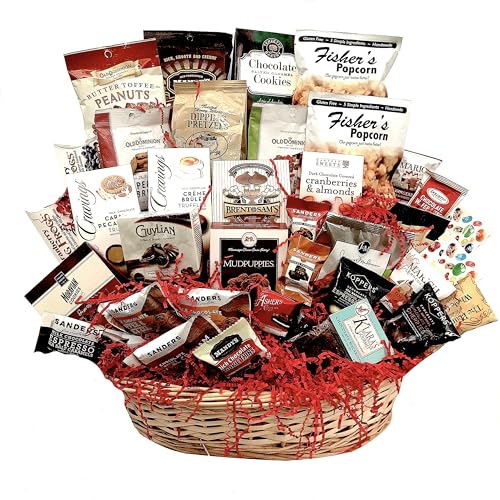 Gourmet Chocolate Gift Basket, Customizable for Business Client Thank You Sympathy Birthday Gifts (38 Piece)