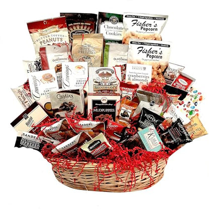 Gourmet Chocolate Gift Basket, Customizable for Business Client Thank You Sympathy Birthday Gifts (38 Piece)