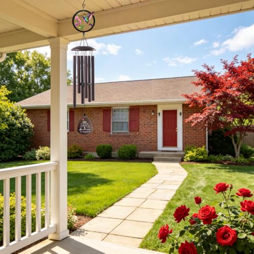 40" Memorial Wind Chimes for Outside,Hummingbird Wind Chimes - color: 40" Memorial Hummingbird Wind Chimes