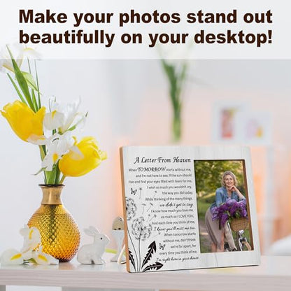 A Letter From Heaven Memorial Picture Frame - In Loving Memory Wooden Photo Frame - Condolences Bereavement Gifts -06
